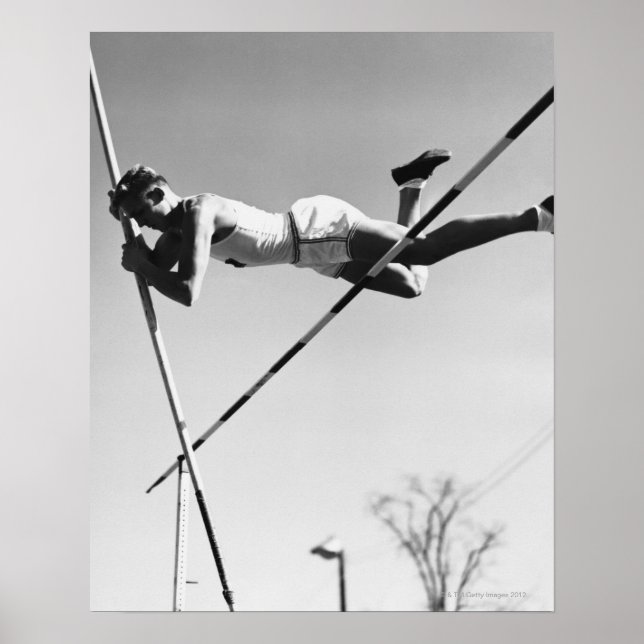 Male Pole Vaulter Poster (Framsidan)