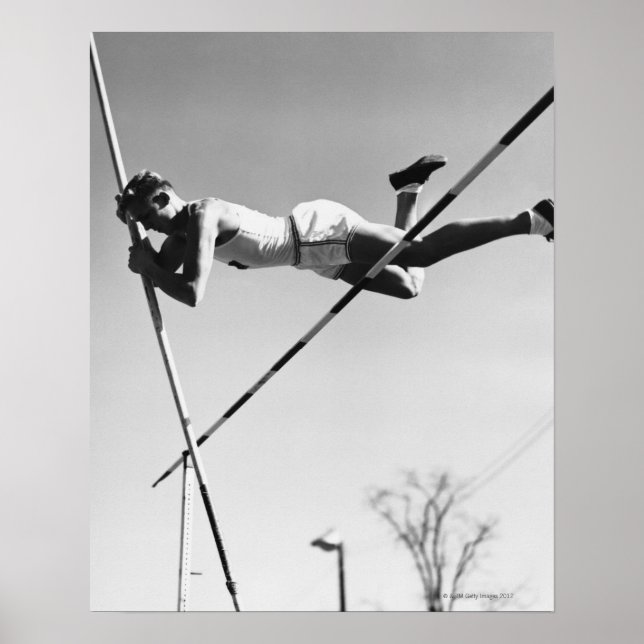 Male Pole Vaulter Poster (Framsidan)