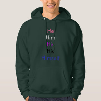 Male pronomen Genderfluid Sweatshirt Med Luva