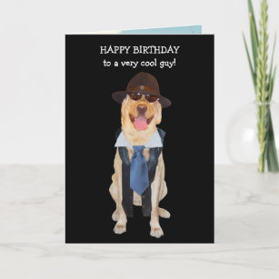 Male Relative Funny Dogs Birthday Card Kort