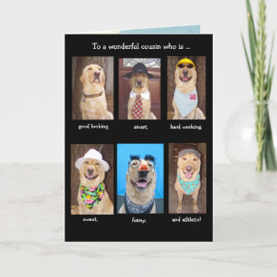Male Relative Funny Dogs Birthday Card Kort