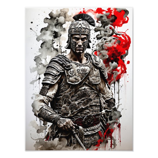 Male Roman Legionary Warrior Fototryck (Framsidan)