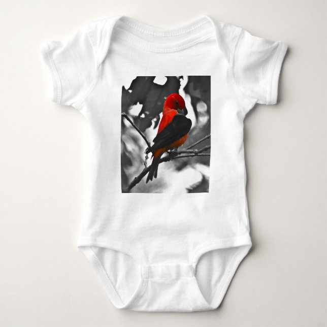 Male Scarlet Tanager Tee Shirt (Framsida)