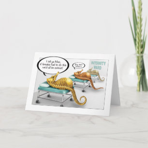 Male Seahorse Gravid Card Kort