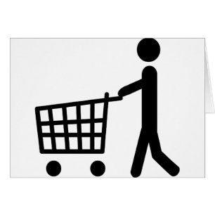 male shoppinglogotyp hälsningskort