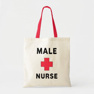 Male sjuksköterska tygkasse