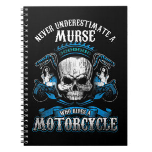 Male Sjuse Biker Shirt underskattar aldrig Murse M Anteckningsbok