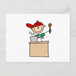 Male Stick figur Cook Vykort