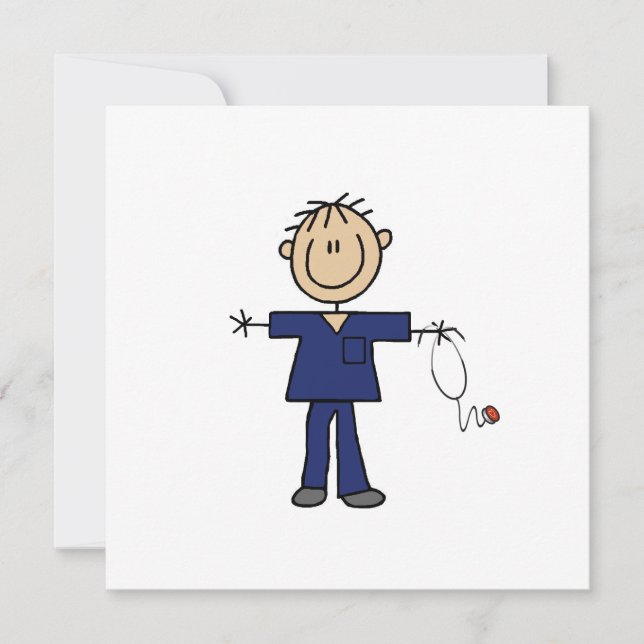 Male Stick figur Nurse Medium Skin (Framsida)