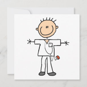 Male Stick figur Nurse T-shirts och presenter