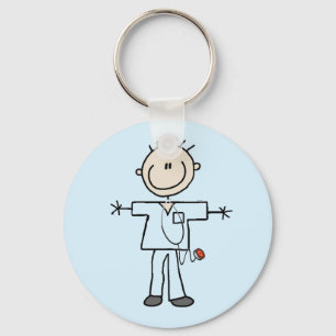 Male Stick figur Nurse Tshirts och presenter Nyckelring