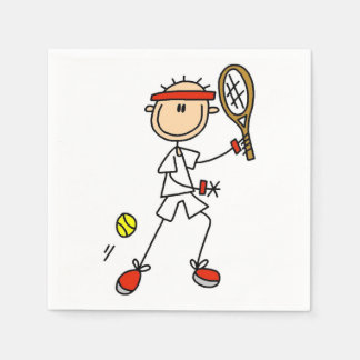 Male Stick figur Tennis Player Pappersservett