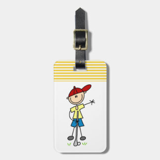 Male stick figurgolfare bagagebricka