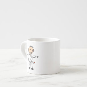 Male stick figursjuksköterska espressomugg