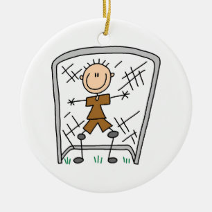 Male T-tröja och gåvor för fotbollmålvårdare Julgransprydnad Keramik