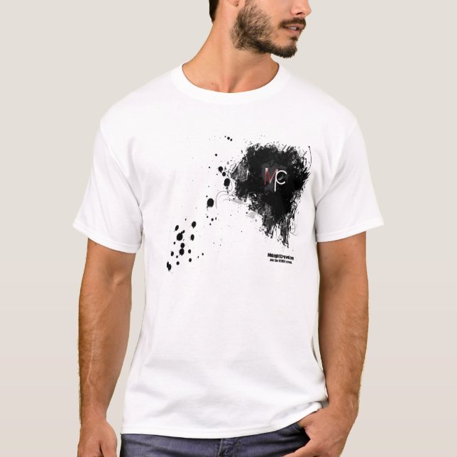 Male T-tröjasplatterlogotyp T-shirt (Framsida)