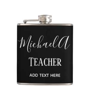 MALE TEACHER - Classic Black White Personlig Fickplunta