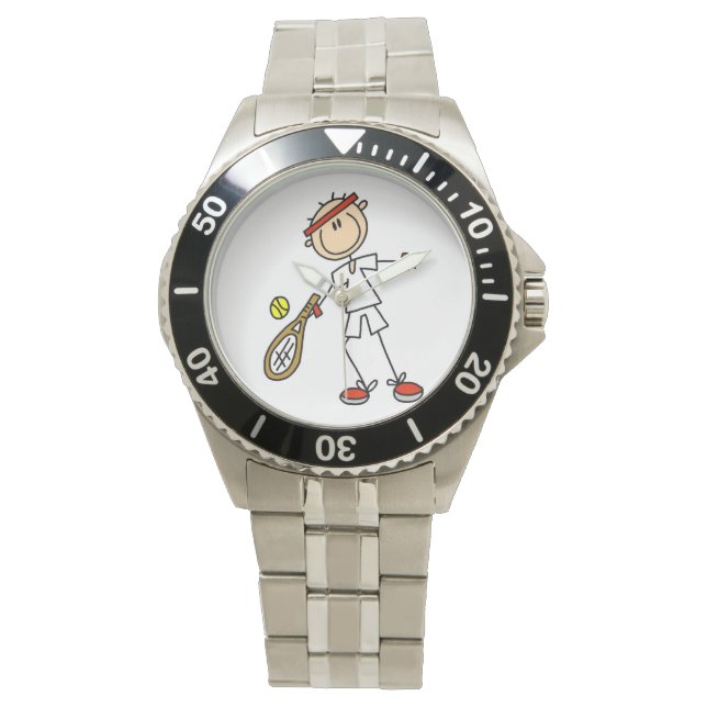 Male Tennis Player Armbandsur (Framsida)
