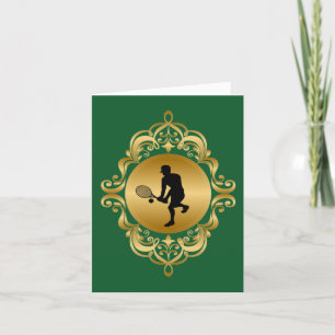 Male Tennis Player Grattiss Card Kort