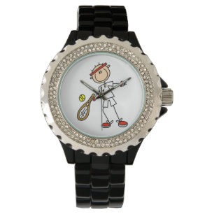 Male tennisspelare armbandsur
