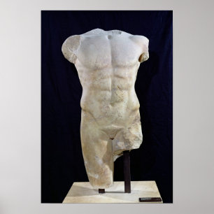 Male torso från Miletus, c.480 BC Poster