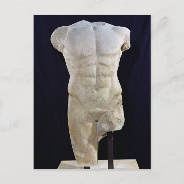 Male torso från Miletus, c.480 BC Vykort (Framsida)
