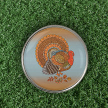 Male Turkey Fanned Svan Autumn Färgad Feathers