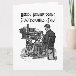 Male typist Art på Professionellen Kort