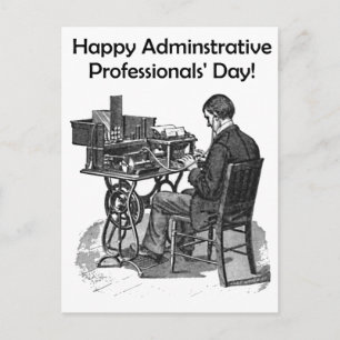 Male typist Art på Professionellen Vykort