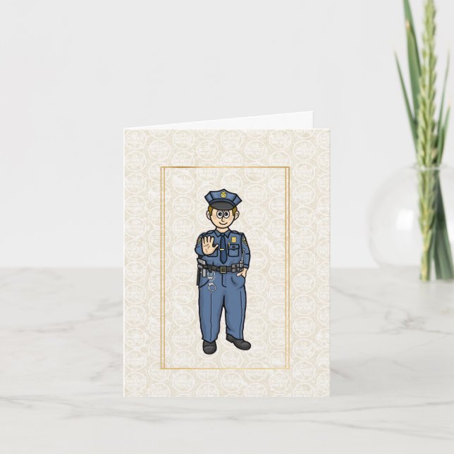 Male U.S. Gräns Patrol Agent Greeting Card Kort (Framsida)