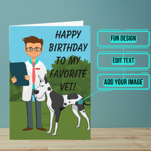 Male Veterinarian Birthday Kort