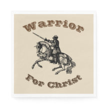 Male Warrior for Jesus Napkins