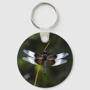 Male Widow Skimmer Dragonfly Nyckelring
