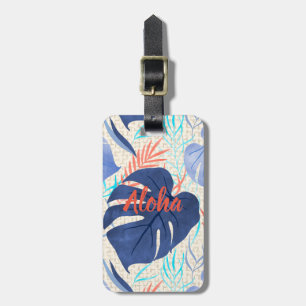 Maleah Monstera Tropical Hawaiian Watercolor - Blu Bagagebricka