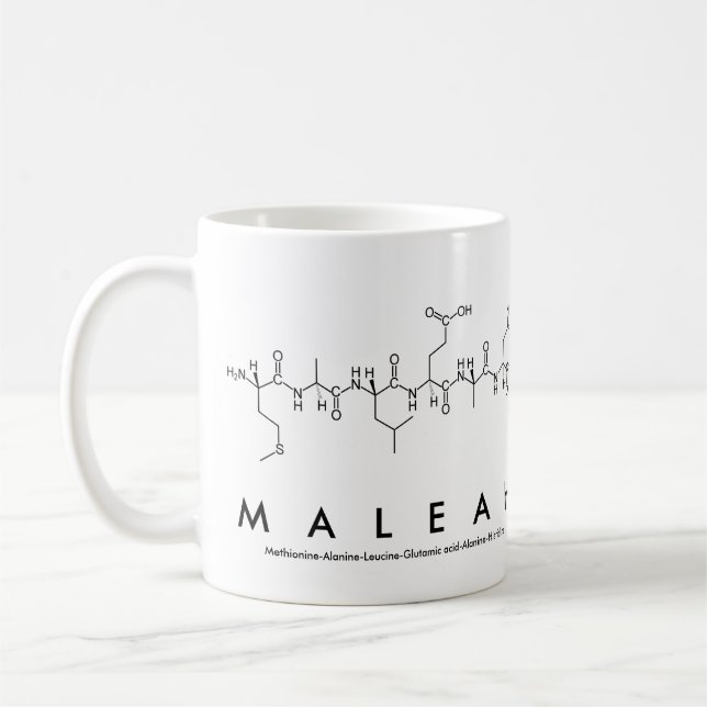 Maleah peptide namn mugg (Vänster)