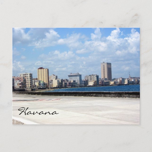 Malecon habana hamn vykort (Framsida)