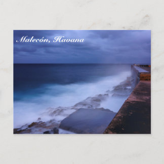 Malecon i Havanna, vykort för Kuba
