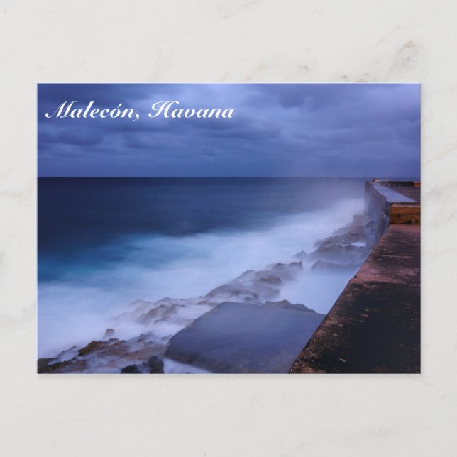 Malecon i Havanna, vykort för Kuba (Framsida)