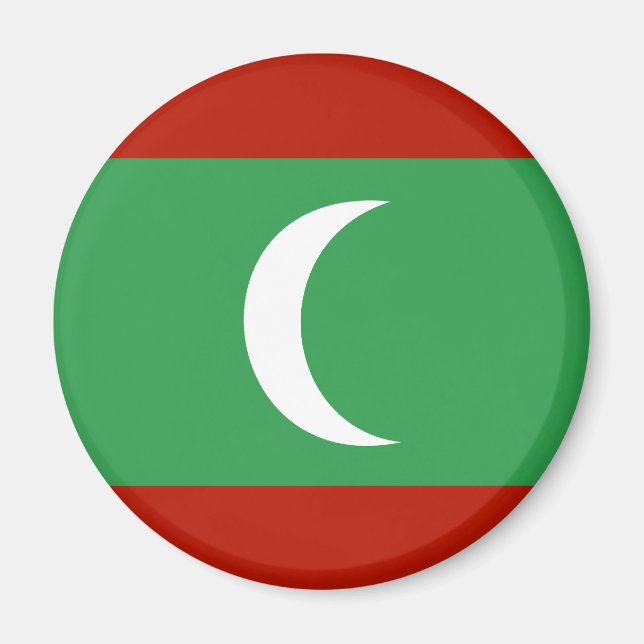 Maledives Flagga av hög kvalitet Magnet (Framsidan)