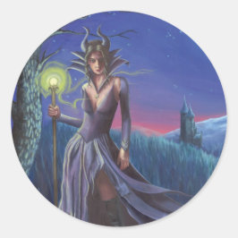 Maleficent Sticker Maleficent Art Fairy Tale Art Runt Klistermärke