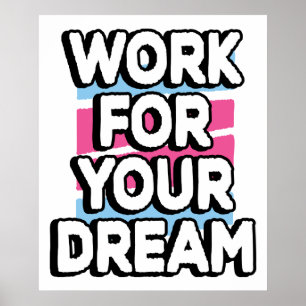 Målen drömmer om framgångsattityd Motivering Poster