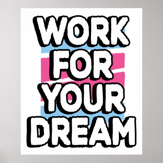Målen drömmer om framgångsattityd Motivering Poster (Framsidan)