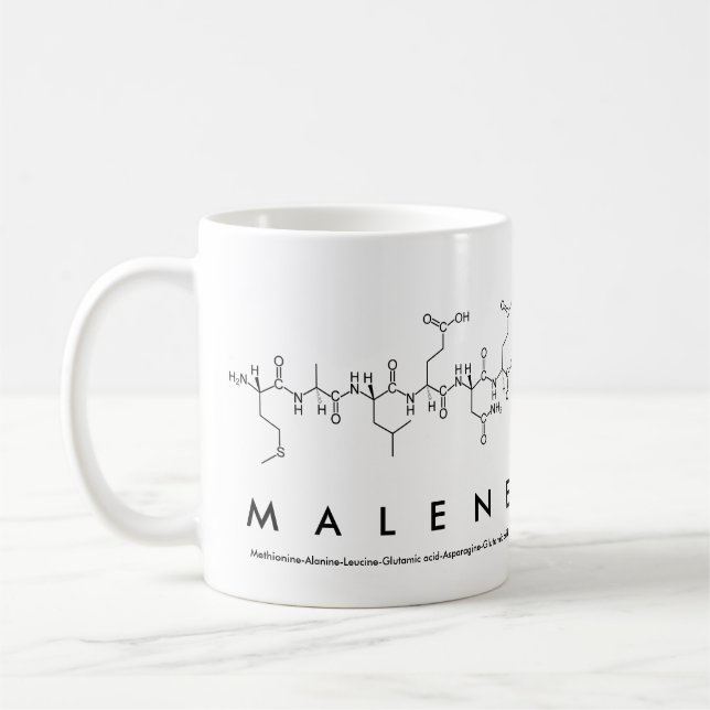 Malene peptide namn mugg (Vänster)