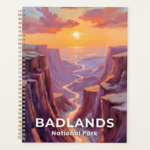 Måleri av Badlands National Park South Dakota