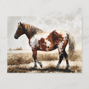 Måleri av Mustang-häst Vykort