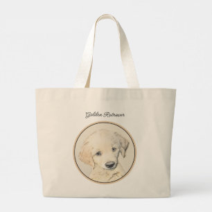 Måleri av Valp av Golden Retriever Ursprunglig Hun Jumbo Tygkasse