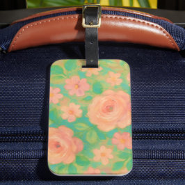 Målerisk blomsterrosmönsterkonst bagagebricka