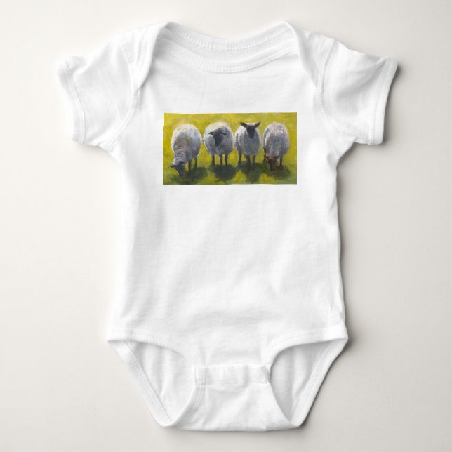 Målerisk får baby bodysuit t shirt (Framsida)