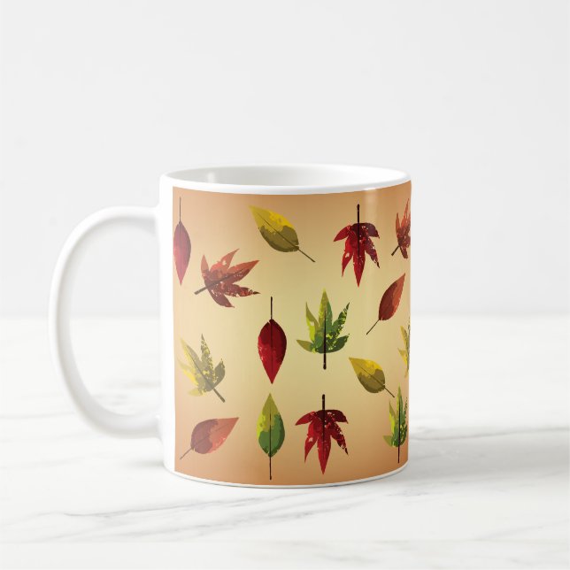 Måleriska höstlöv kaffemugg (Vänster)