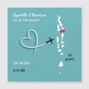 Målet Maldiverna Bröllop sparar datumet